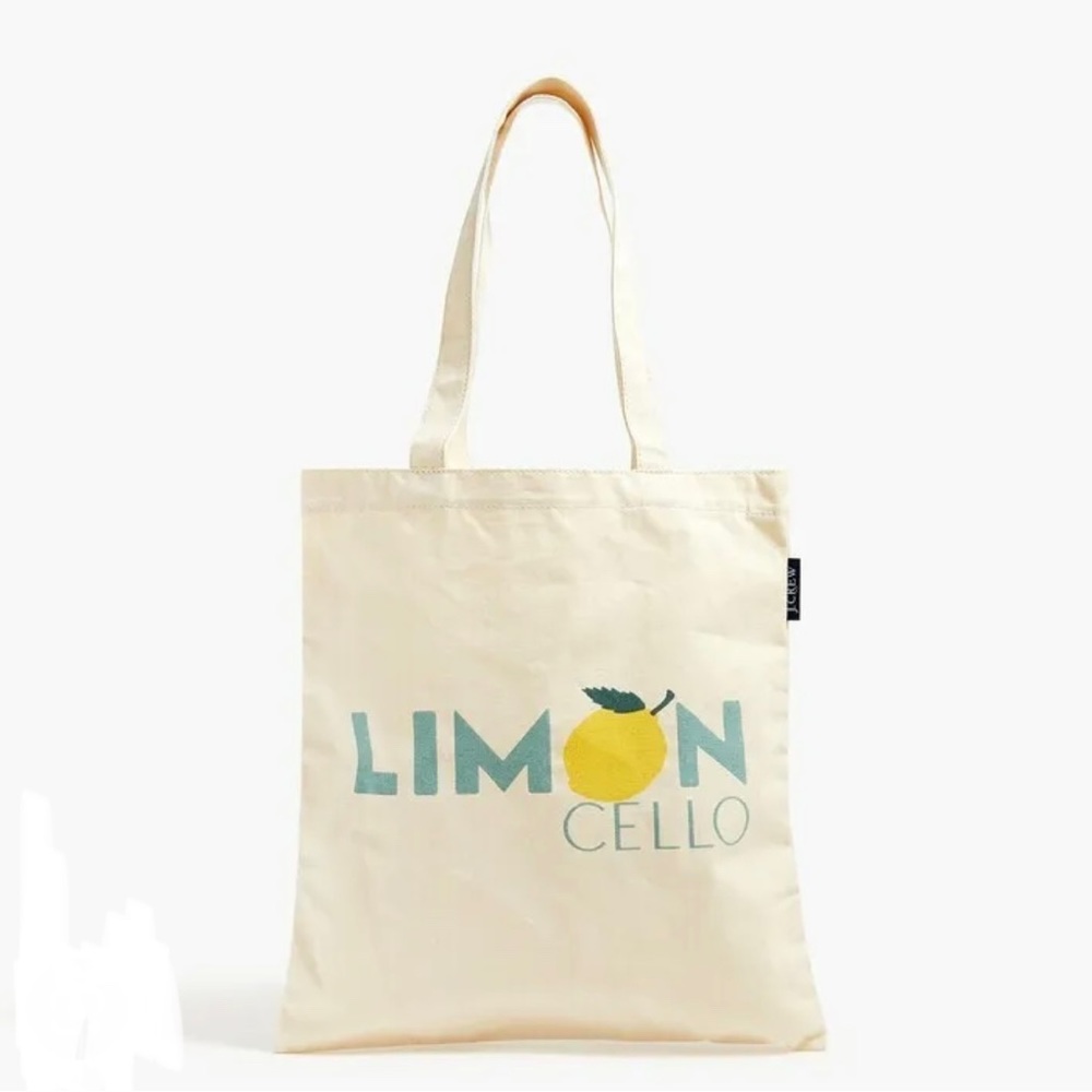 JCREW Limon Cello cotton lightweight canvas bag
